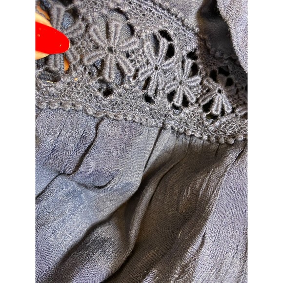 IZ Buyer Dress Size 11 Dark Blue Dress with Overlay Top Cover Trim Lined Dress - Picture 11 of 11